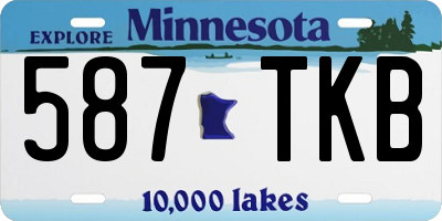 MN license plate 587TKB