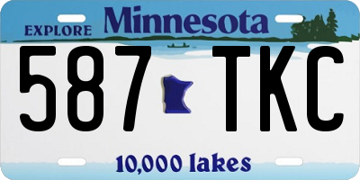 MN license plate 587TKC