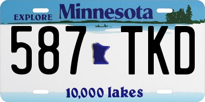 MN license plate 587TKD