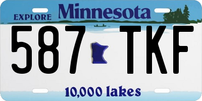 MN license plate 587TKF