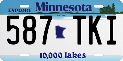 MN license plate 587TKI