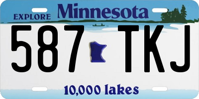 MN license plate 587TKJ