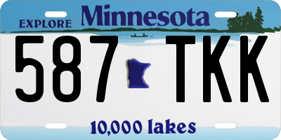 MN license plate 587TKK