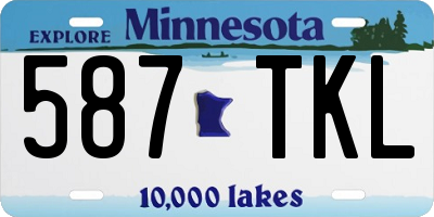 MN license plate 587TKL