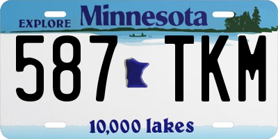 MN license plate 587TKM