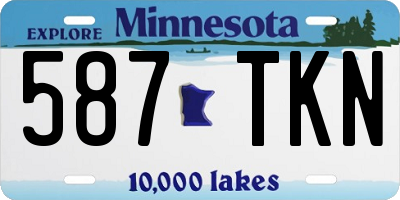 MN license plate 587TKN