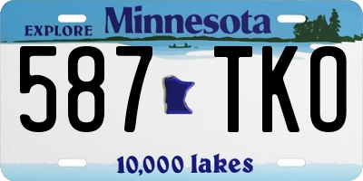 MN license plate 587TKO