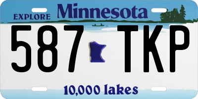 MN license plate 587TKP