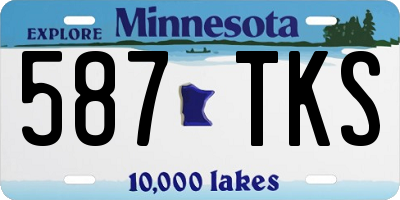 MN license plate 587TKS