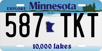 MN license plate 587TKT