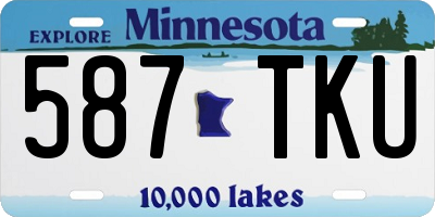 MN license plate 587TKU