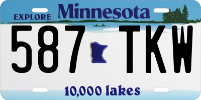 MN license plate 587TKW