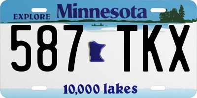 MN license plate 587TKX