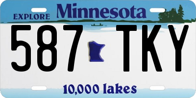 MN license plate 587TKY