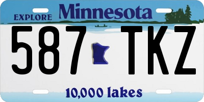 MN license plate 587TKZ