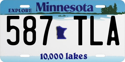 MN license plate 587TLA