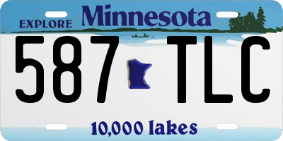 MN license plate 587TLC