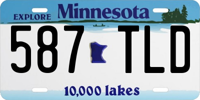 MN license plate 587TLD