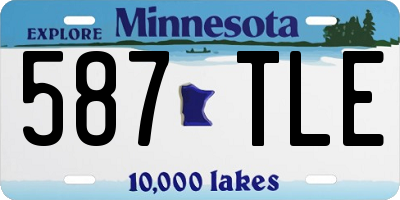 MN license plate 587TLE