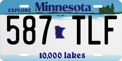 MN license plate 587TLF