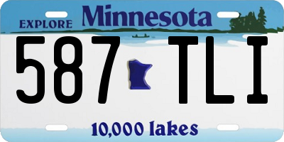 MN license plate 587TLI