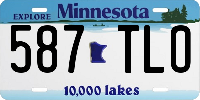 MN license plate 587TLO
