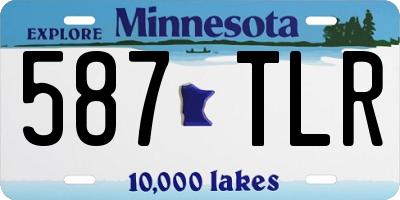 MN license plate 587TLR