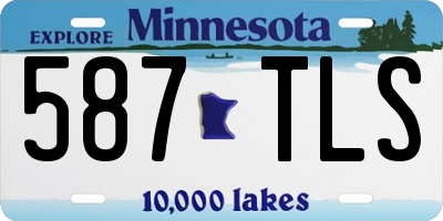 MN license plate 587TLS