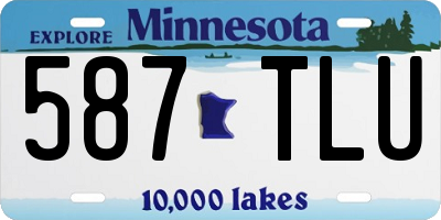 MN license plate 587TLU