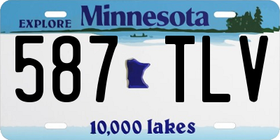 MN license plate 587TLV