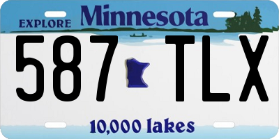 MN license plate 587TLX