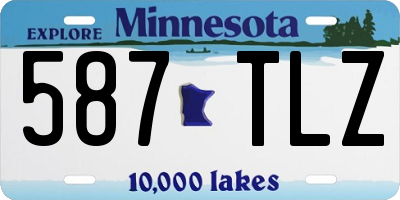 MN license plate 587TLZ