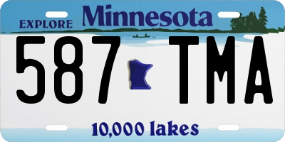 MN license plate 587TMA