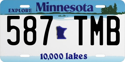 MN license plate 587TMB