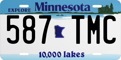 MN license plate 587TMC
