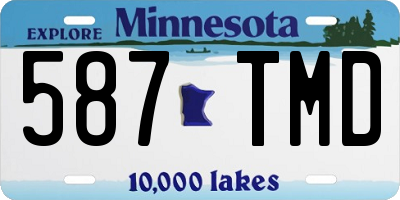 MN license plate 587TMD