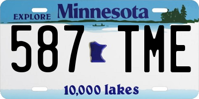 MN license plate 587TME