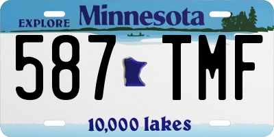 MN license plate 587TMF