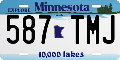 MN license plate 587TMJ