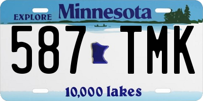 MN license plate 587TMK