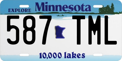 MN license plate 587TML