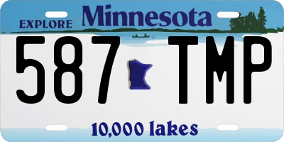MN license plate 587TMP