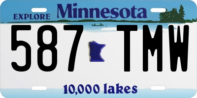 MN license plate 587TMW