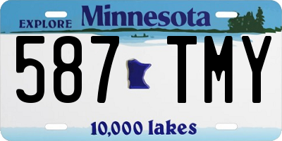MN license plate 587TMY