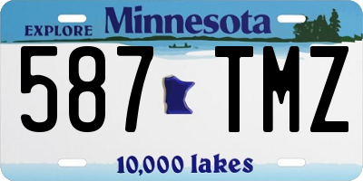 MN license plate 587TMZ