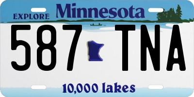 MN license plate 587TNA