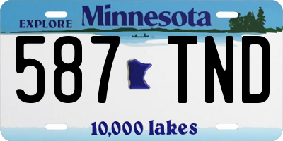 MN license plate 587TND