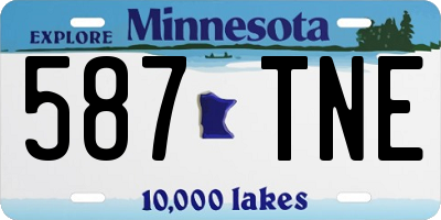 MN license plate 587TNE