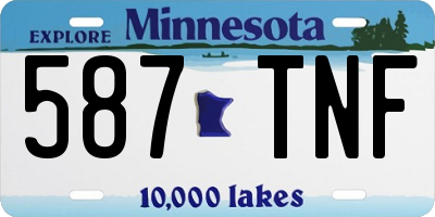 MN license plate 587TNF