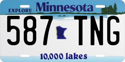 MN license plate 587TNG